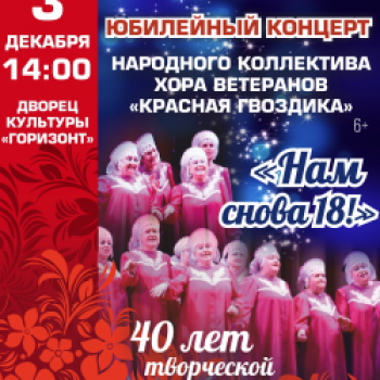 Юбилейный концерт хора ветеранов “Красная гвоздика”